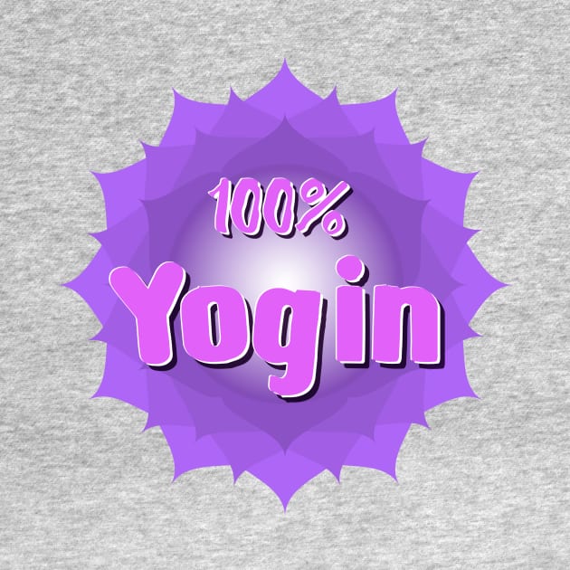 Yogin logo with violet mandala by leyaelena